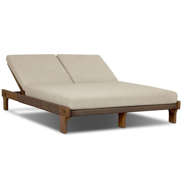 Moxie Outdoor Double Chaise, Ellor Beige