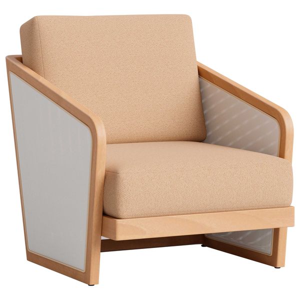 Sakina Lounge Chaise, Marron