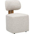 Camila Gliding Dining Chaise, Diano Oyster, Lot de 2