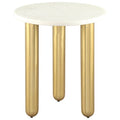 Table Aven d'appoint, Blanc/Or
